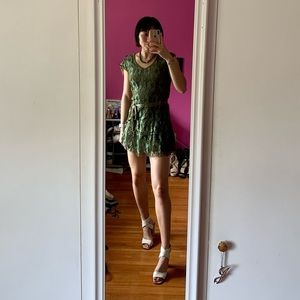 Sparkly green short dress